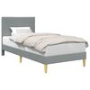 vidaXL Cadre de lit avec t&ecirc;te de lit Gris clair 90 x 190 cm Tissu