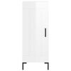 vidaXL Buffet Blanc brillant 34,5x34x90 cm Bois d'ingénierie