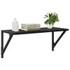 vidaXL &Eacute;tag&egrave;res Murales 2 pcs Ch&ecirc;ne noir 60 x 25 x 25,5 cm