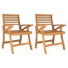 vidaXL Chaises de jardin lot de 2 58x58x87 cm bois massif d'acacia