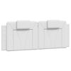 vidaXL Coussin de t&ecirc;te de lit Viana blanc 140 cm similicuir