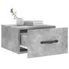 vidaXL Table de chevet murale gris béton 35x35x20 cm