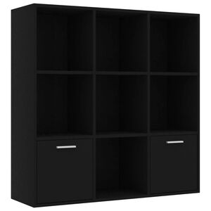 vidaXL Biblioth&egrave;que Noir 98x30x98 cm Bois d&rsquo;ing&eacute;nierie