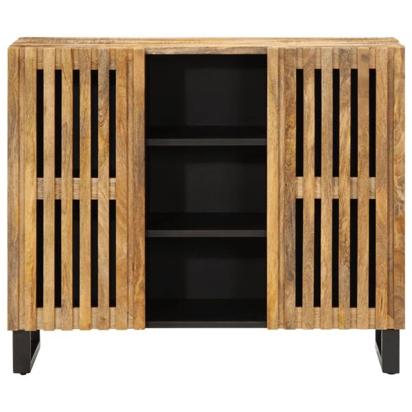 vidaXL Buffet 90x34x75 cm bois de manguier massif brut