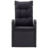vidaXL Ensemble à manger de jardin avec coussins 9 pcs noir