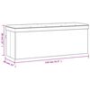 vidaXL Banc de rangement pliable gris fonc&eacute; faux lin