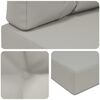vidaXL Coussin de canap&eacute; d'ext&eacute;rieur 3 pcs Gris Polyester