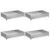 vidaXL Bordure de Pelouse 4 pc 100 x 60 x 20 cm Acier Argent&eacute;