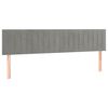 vidaXL T&ecirc;tes de lit Gris clair 200x5x78/88 cm Velours