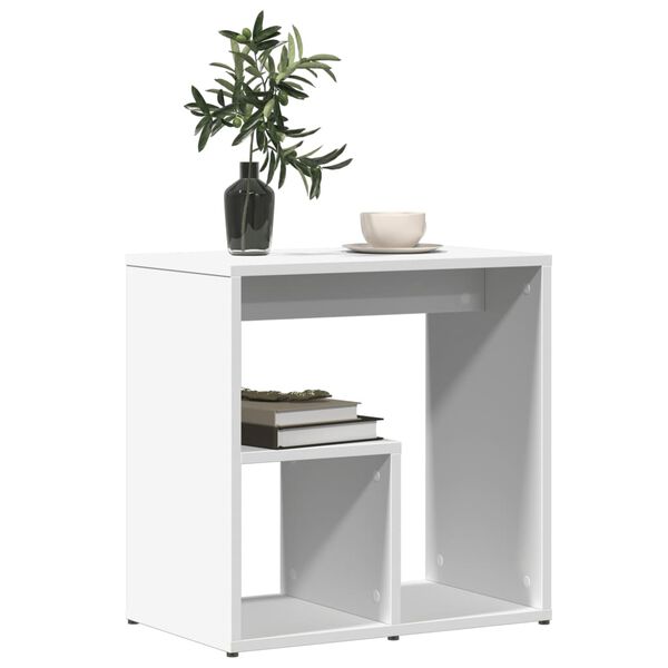 vidaXL Tables d'appoint 2 pcs blanc 50x30x50 cm bois d’ingénierie