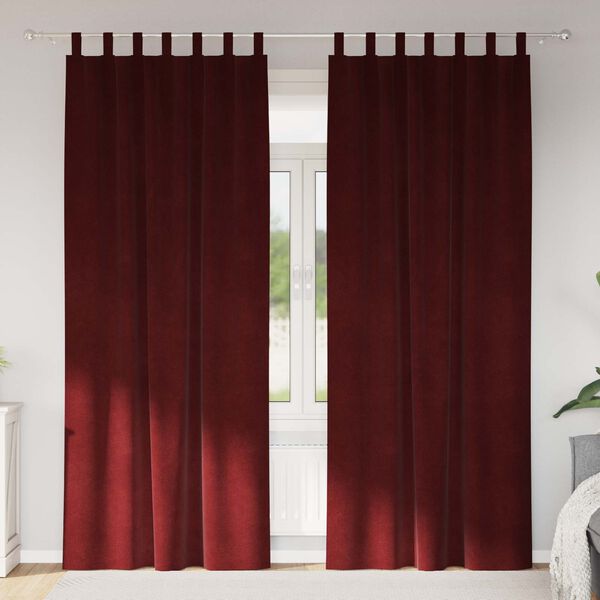 vidaXL Rideaux occultants 2 pcs Bordeaux 140 x 245 cm Velours