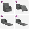 vidaXL Canap&eacute;-Lit 60cm Gris fonc&eacute; tissu