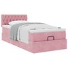 vidaXL Cadre de lit ottoman avec matelas rose 90x190 cm velours