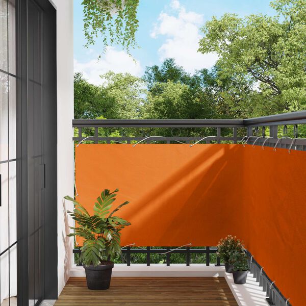 vidaXL &Eacute;cran de balcon Orange 100 x 200 cm Tissu Oxford