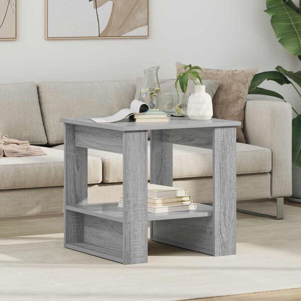 vidaXL Table basse Gris Sonoma 51 x 50 x 50 cm Bois d'ing&eacute;nierie