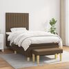 vidaXL Sommier &agrave; lattes de lit avec matelas Marron fonc&eacute; 100x200 cm