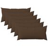 vidaXL Coussin avec oreiller HEERLEN 6 pc Marron Tissu