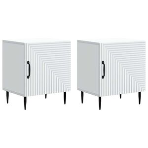 vidaXL Cabinet de chevet 2 pcs Blanc 43 x 34,5 x 50 cm