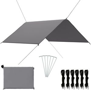 vidaXL B&acirc;che d'ext&eacute;rieur 3x2,85 m Gris