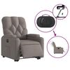 vidaXL Fauteuil inclinable &eacute;lectrique taupe tissu
