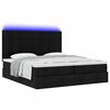 VidaXL Cadre de lit ottoman avec matelas noir 160x200 cm tissu