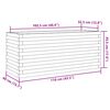 vidaXL Jardinière cire marron 110x40x45,5 cm bois de pin massif