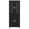 vidaXL Haut Armoire Ch&ecirc;ne noir 69,5 x 34 x 180 cm
