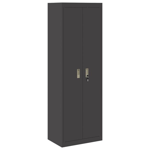 vidaXL Armoire de rangement avec stockage 2 pcs Noir 60 x 40 x 180 cm