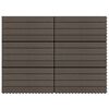 vidaXL Carreau de terrasse 6 pcs Marron fonc&eacute; 60 x 30 cm WPC