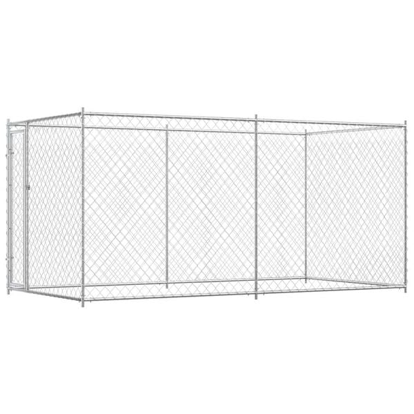vidaXL Chenil d'ext&eacute;rieur pour chiens 382x192x185 cm