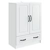 vidaXL Buffet avec tiroir Blanc 66 x 34,5 x 92 cm Bois d'ing&eacute;nierie