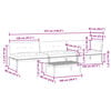 vidaXL Salon palette de jardin avec coussins 4pcs bois d'acacia massif