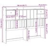 vidaXL T&ecirc;te de lit avec rangement 160 cm bois massif de pin