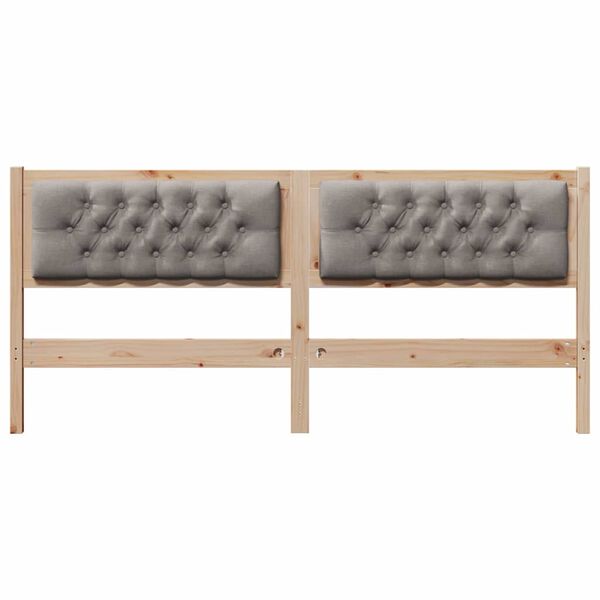 vidaXL T&ecirc;te de lit Autre Marron et taupe 160 cm Bois massif en pin