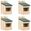 vidaXL Nichoirs 4 pcs 12x16x20 cm Bois de sapin