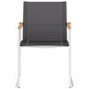 vidaXL Chaises de jardin lot de 2 Textilène et acier inoxydable Gris