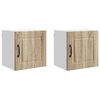 vidaXL Meuble mural PORTO 2 pc Ch&ecirc;ne Sonoma Bois d'ing&eacute;nierie