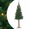 vidaXL Sapin de No&euml;l mince Vert 150 cm PVC et bois de pin massif