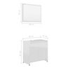 vidaXL Ensemble de meubles de bain 3pcs Blanc brillant Bois ing&eacute;nierie