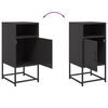 vidaXL Tables de chevet 2 pcs noir 36x39x78 cm acier
