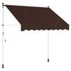 vidaXL Auvent r&eacute;tractable manuel Marron 150 cm