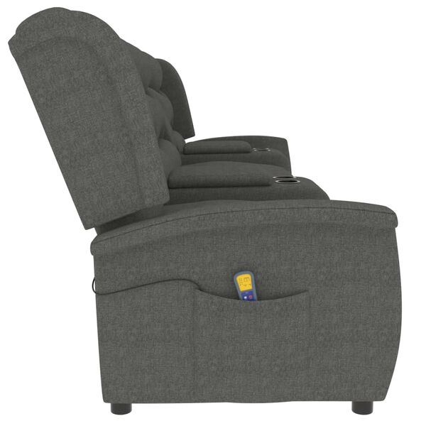 vidaXL Fauteuil de massage inclinable avec porte-gobelets 4 places