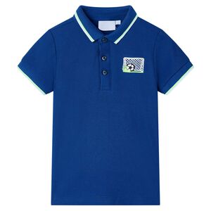 Polo pour enfants bleu fonc&eacute; 104