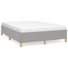 vidaXL Cadre de lit sans matelas gris clair 135x190 cm tissu