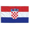 vidaXL Drapeau de la Croatie et m&acirc;t 6,08 m Aluminium