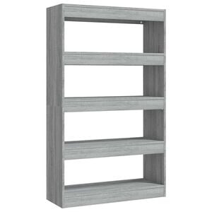 vidaXL Biblioth&egrave;que/S&eacute;parateur de pi&egrave;ce Sonoma gris Bois d'ing&eacute;nierie