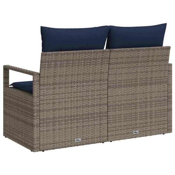 vidaXL Canap&eacute; de jardin avec coussin 120 x 62 x 69 cm polyrotin