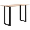 vidaXL Pieds de table de bar en U, 2 pi&egrave;ces, noir, 60 x (110-111) cm, acier