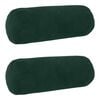 vidaXL Coussin avec oreiller HEERLEN 2 pi&egrave;ces Vert fonc&eacute; Velours