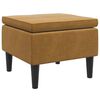 vidaXL Tabouret avec pieds en bois Marron Velours